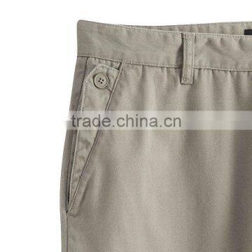 Brushed Fabric Denim Straight Khaki Pants photo-5