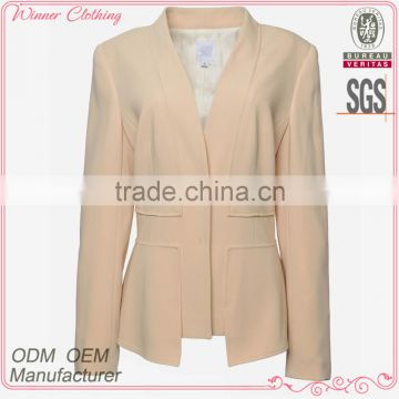 High quality best price latest Women fashion unique design custom long sleeve formal wear jacket