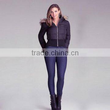 2014 Fashion Windbreaker Women Winter Quilted Puffer Jacket With Hood photo-2