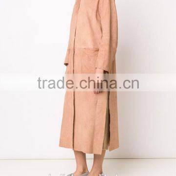 Hot Sale High Quality Women Long Suede Coats Wholesale photo-2
