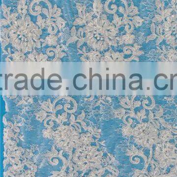 China guangzhou african italian lace embroidery fabric with cording