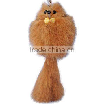 CX-R-11D Fancy Accessory Girls' Genuine Fox Fur Korea Fur Keychain photo-3