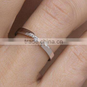 Simple Design Plain Style All Kinds of Eternity O Ring Thin Promise Ring for Wedding photo-4