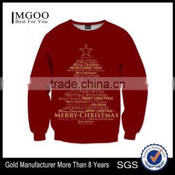 MGOO New Design Christmas Sweatshirt For Men Snow Season Clothing Sublimation Print Crew Neck Sweatshirt photo-3