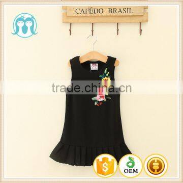 Wholesale women clothes casual knit dress daughter sleeveless one-piece dress black party