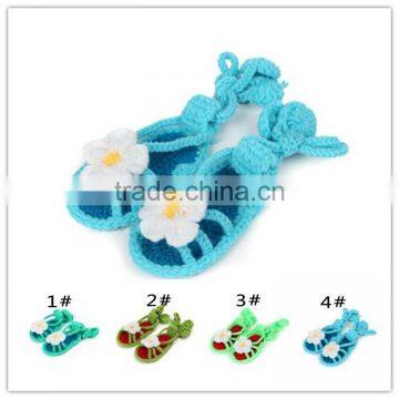 Summer Baby One Flower High Quality Crochet Shoes for Children photo-6