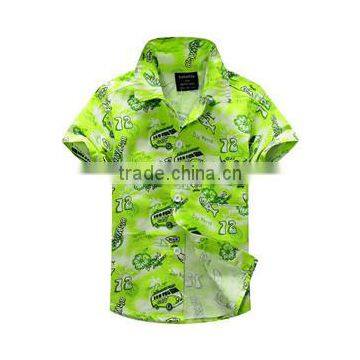 Boys summer short sleeve t shirt new arrival fashion aloha Hawaiian floral shirt for boy