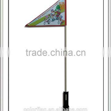 kids safety bicycle flag with pole