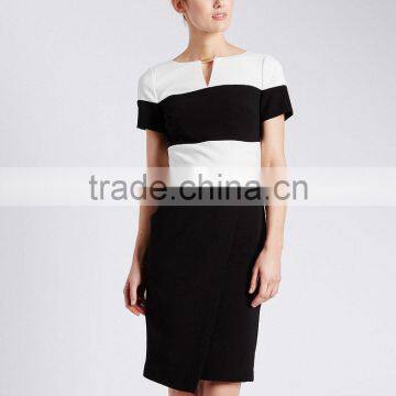 Colour Block Wrap Shift Dress