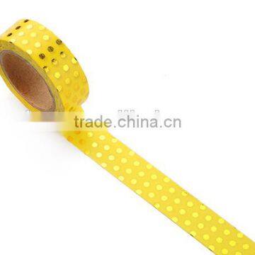 3 Patters Japan Washi Tape Gold Stamping Point Patterns Paper Tape 1.5cm*10m photo-3
