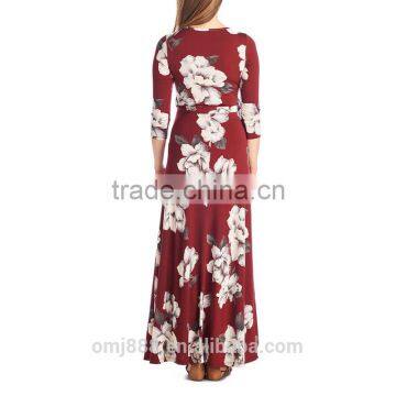 2017 OEM Hot Lady Sexy Floral Photo Maternity Nursing Wrap Dress photo-5