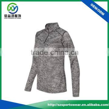 Hot Sale Polyester /cotton Quater-zip Sport t Shirt Women Sweatshirt photo-2