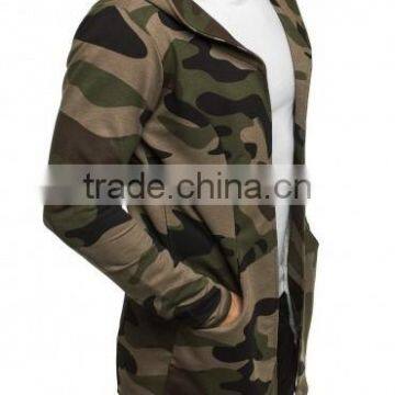 Men's Camouflage Print Zipp-up 100% Cotton Fleece Hoodies photo-2