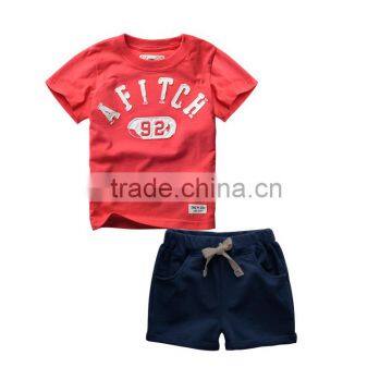 Wholesale Summer Cotton Printing Boys Kids Clothes Clothing Set photo-3