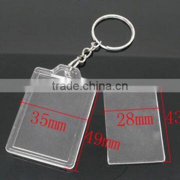 Custom W/Transparent Acrylic Picture Frames Key Chain For 43x28mm Photo photo-3