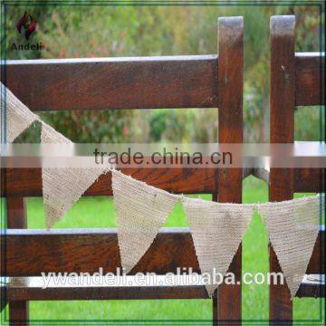 BRIDAL DIY Banner, Rustic Jute Pennant Wedding Banner, Jute WEDDING FLAG photo-4
