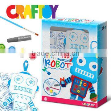 Arts & Crafts Kit do it Yourself Canvas Doll Color Your Doll Robot photo-3