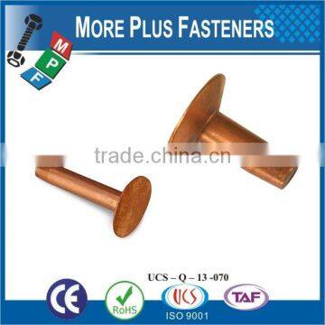 Made in Taiwan High Quality Rivet Copper Rivet Flat Head Rivet photo-2