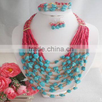 A-4153 Fashion 2016 United Kingdom Coral Beads Jewelry Set