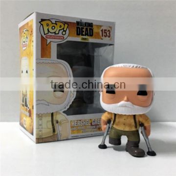 Newest POP doll High Quality, POP Walking Dead #153 Hershel PVC actiton figures