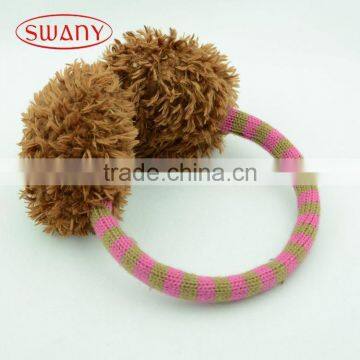 Reliable high tensile winter grey pompon earmuffs