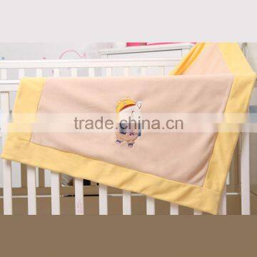 Eco-friendly Embroidery Cartoon Designs Microfiber Double Layers Minky Baby Blanket photo-2
