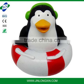 Take a shower of penguins swim ring toy