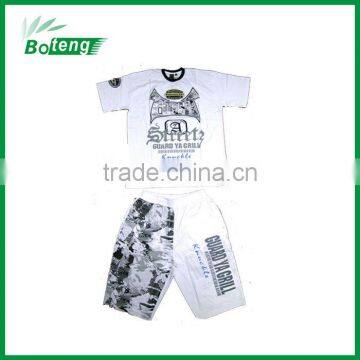 printed & embroidery t shirt & pants set