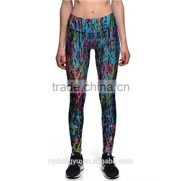 rainbow stripe jogging yoga legging capris/morning xg plus size fitness training athletic legging/ sports pants