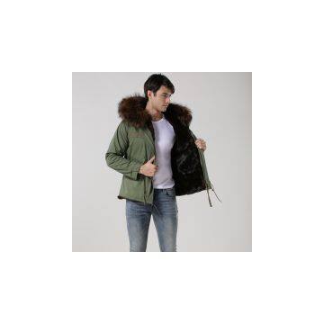 High Quality New Design Long Sleeve Winter Men Plain Fur Jacket photo-1