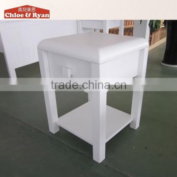 Modern bedroom wooden white color chairs relaxing beach chair with drawer