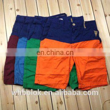 Customized Fashionable mens short pants block colors cotton pants shorts
