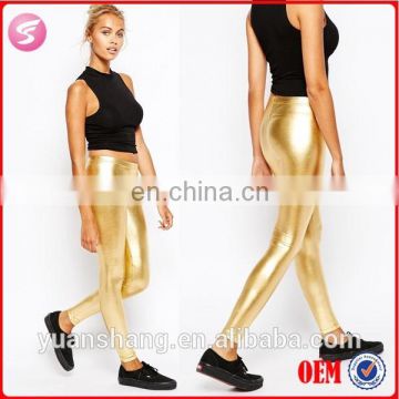 Fashion Bling Girls Sexy Tight Pants In Metallic Fabric