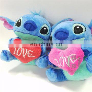 HI CE 15cm stitch Valentine Gift Plush toy in stock for birthday party gift,stuffed plush toy for kids