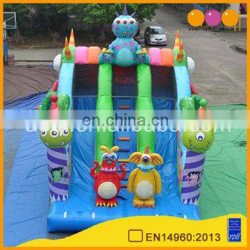 Guangzhou inflatable game manufactures garden play toys inflatable slides monster for sale