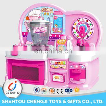 Children best play cartoon electric pink modern comfort toy kitchen