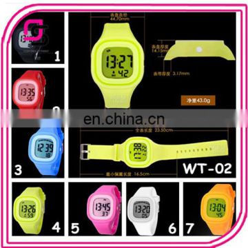 2014 Yiwu Supplier 7 Color Available New Silicone Kid Watch