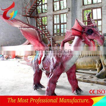 Animatronic mechanical dinosaur ride for kids