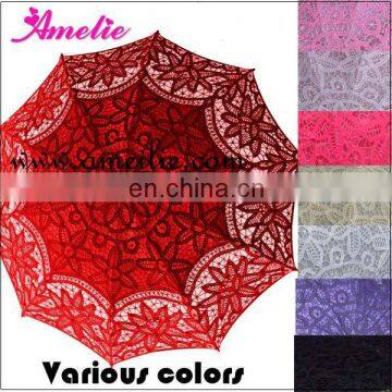 Vintage Style assorted colors lace umbrella