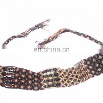 Multi Hand Woven Boho Mexican Ethnic Belt peruvian woven belts