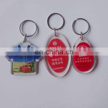 China Manufacture acrylic keychain , transparent plastic keychain