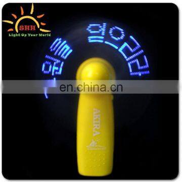 SHH New brand self programmable led fan glovion custom message light up fan programmable led message handheld fan