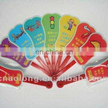 PP plastic promotional folding hand fan for advertising