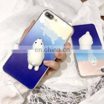 New Arrived Custom Made Squishy Cats 3d Kneading Squishy Toy Luxury 3d Phone Case For Iphone