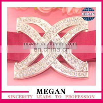 Wholesale rhinestone cross buckles for wedding invitations ribbon embellishment