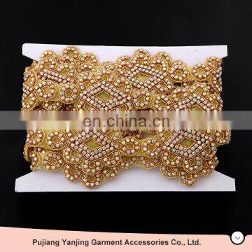 FACTORY DIRECTLY! Best Prices Latest excellent quality crystal beaded wedding dress belt