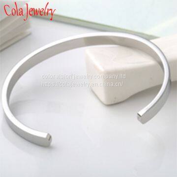 Custom Inspirational Jewelry Fashion Stainless Steel Cuff Bangle Bracelet photo-3