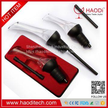HD-DJ0009 Wine Aerator Pourer Premium Aerating Pourer Decanter Spout for Wine Gift Set photo-3