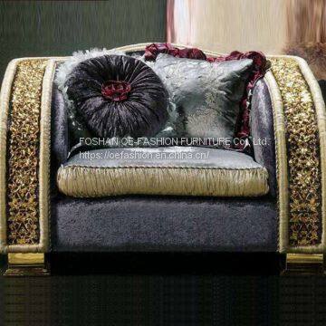 OE-FASHION American Style Wood Carving Living Room Sofa Couch photo-4