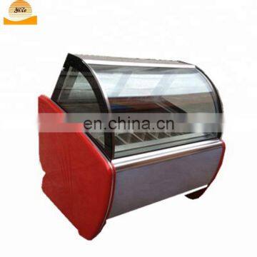 Sliding glass door display refrigerator showcase for cake ice cream display showcase price